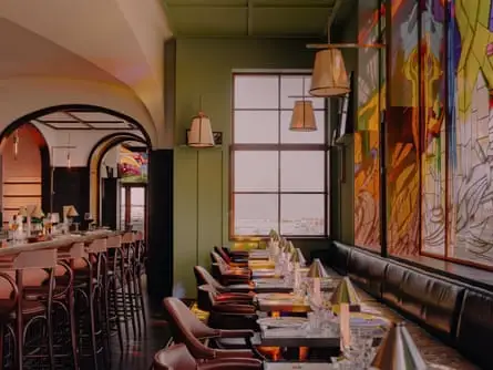 Interior of a stylish restaurant
