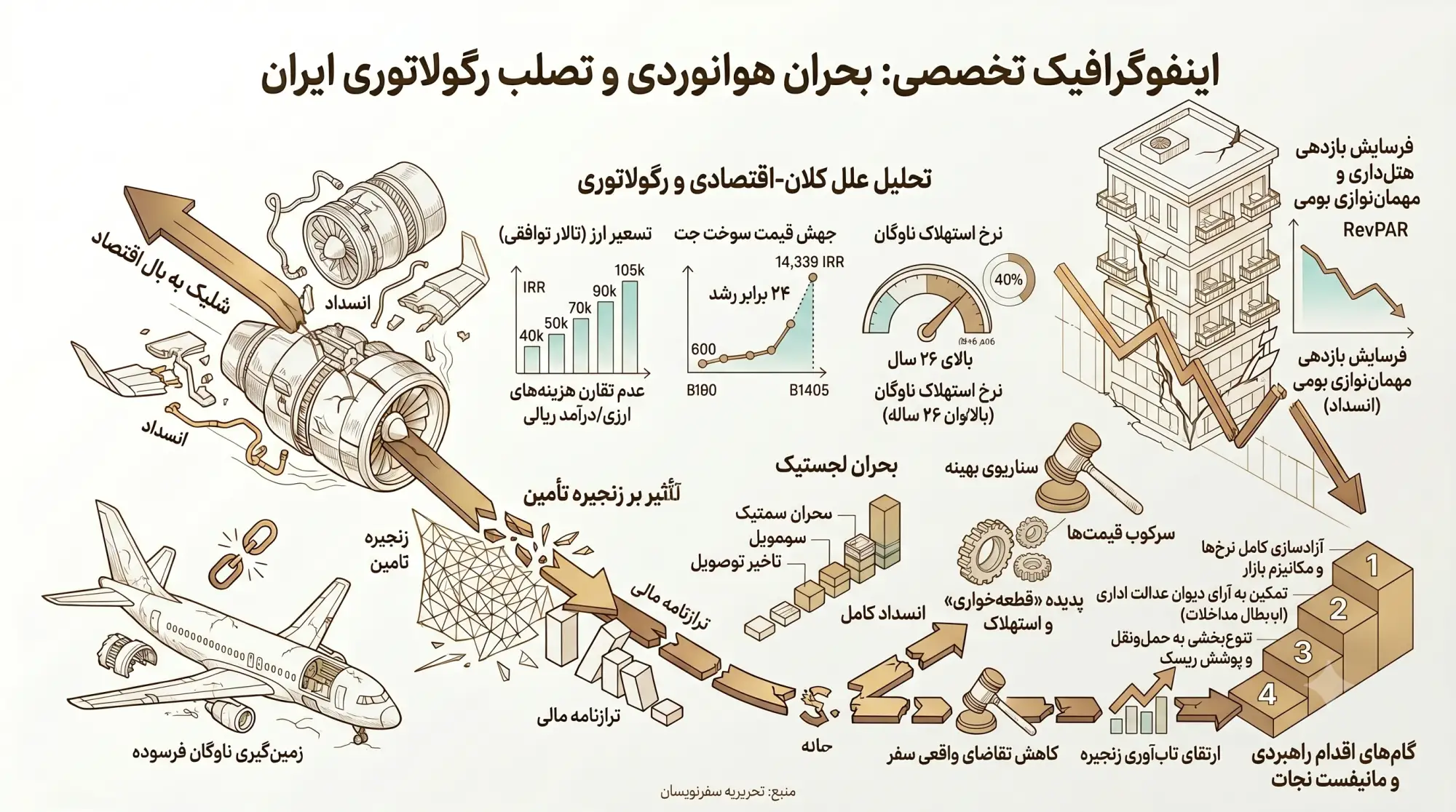 اینفوگرافیک شلیک به بال اقتصاد