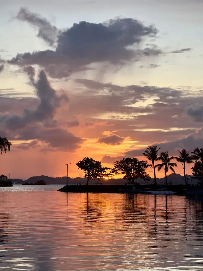 Sunset at one of Palau's 340 islands.