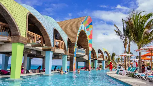 The Party Cove swim-up bar at the Royal Beach Club Paradise Island.