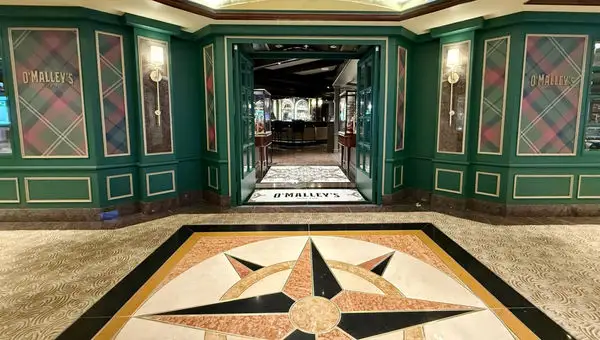 O'Malley's Irish Pub is now on the Crown Princess.