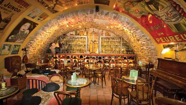 L'Absinthe Bar features dozens of varieties of the legendary drink.