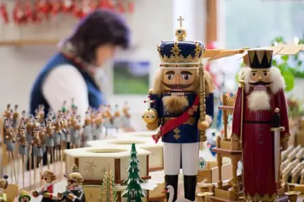 A traditional handcrafted wooden nutcracker.