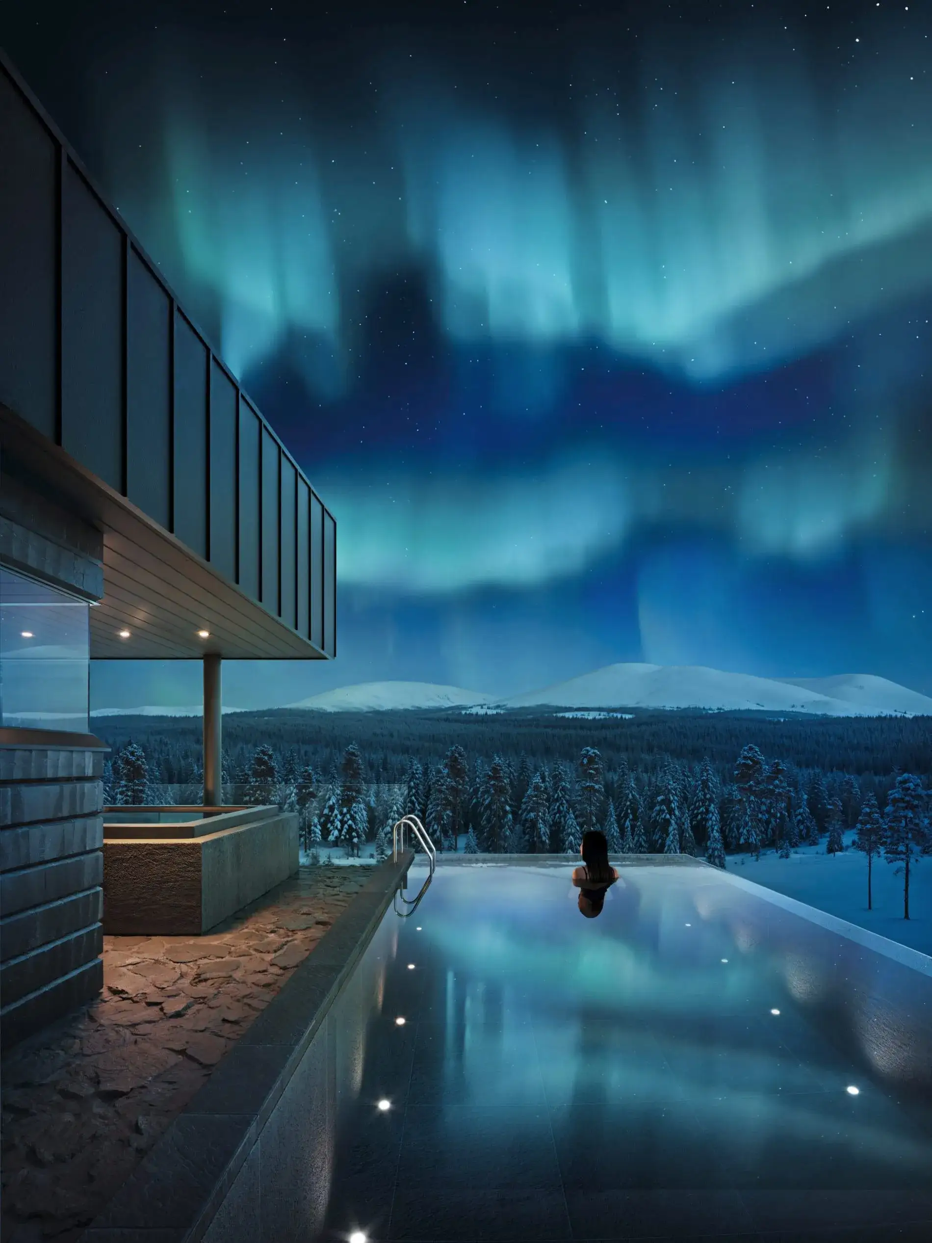 Rund 200 Kilometer nördlich des Polarkreises entsteht das Hideaway Arcora Boutique Hotel & Villas in Lappland.